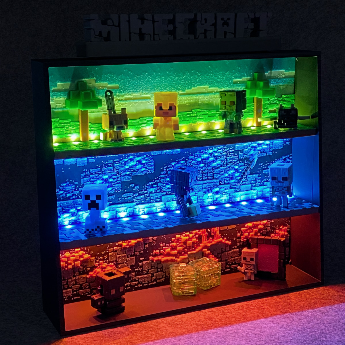 Полиця Майнкрафт з підсвіткою - Зображення 2