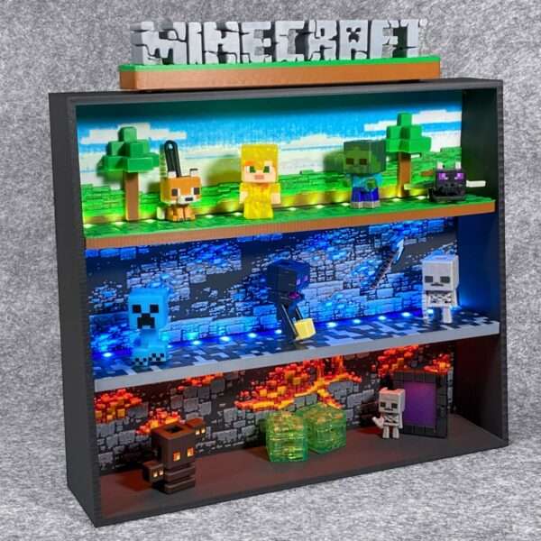Полиця Майнкрафт з підсвіткою
