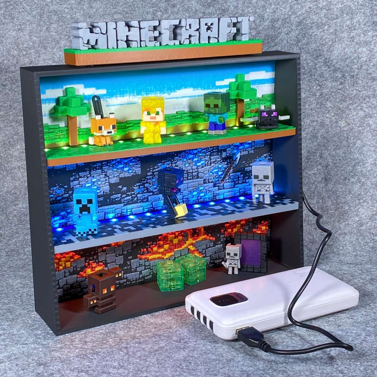 Полиця Майнкрафт з підсвіткою - Зображення 3
